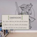 Yoda Wall Sticker - Dimensions