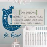 Bear Be Brave Wall Decal - Dimensions