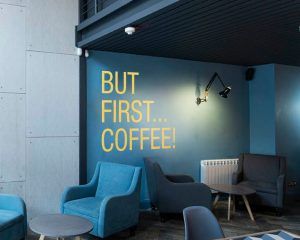But First Coffee Wall Sticker Gold Foil
