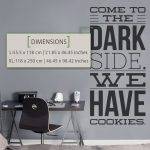 Come to the Dark Side Wall Decal - Dimensions