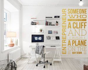 Entrepreneur Wall Decal Gold Foill