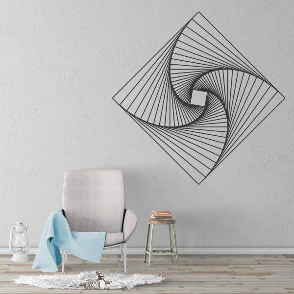 Infinite Square Geometric Wall Decal