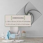 Infinite Square Geometric Wall Decal - Dimensions