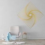 Infinite Square Geometric Wall Decal - Gold Foil