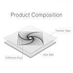 Infinite Square Geometric Wall Decal - Product Composition