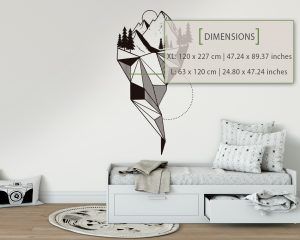 Mountains Abstract Wall Decal - Dimensions