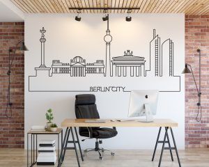 Skyline of Berlin City Wall Decal