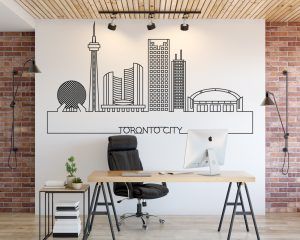 Skyline of Toronto City Wall Decal