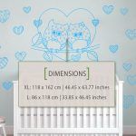Sweet Owls Wall Decal - Dimensions