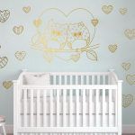 Sweet Owls Wall Decal - Gold Foil