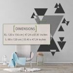 Triangles Mid Century Wall Decal - Dimensions
