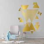 Triangles Mid Century Wall Decal - Gold Foil