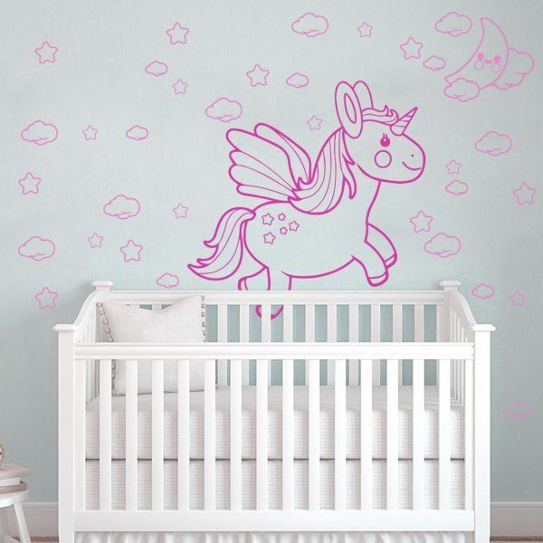 Unicorn and Stars Pack Wall Decal