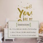 You Are My Sunshine Wall Decal - Dimensions