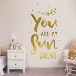 You Are My Sunshine Wall Decal - Gold Foil