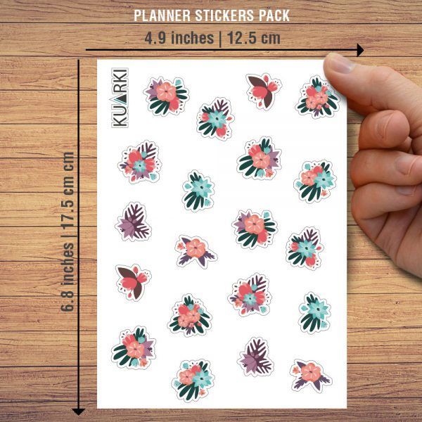 Flowers Mockup Stickers Pack