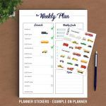 2 Pack Transports Mockup Stickers Planner