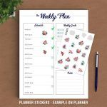 Flowers Mockup Stickers Planner