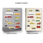 Pack Transports Mockup Stickers Binder