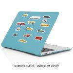 4 Pack Transports Mockup Stickers Laptop