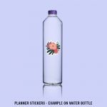 Flowers Mockup Stickers Water Bottle