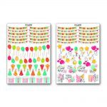 0 Birthday Party Pack Mockup Stickers Pack