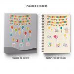 3 Birthday Party Pack Mockup Stickers Binder