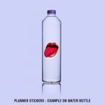 5 Pop Art Pack Mockup Stickers Water Bottle