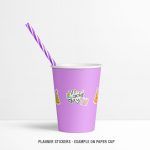 6 Birthday Party Pack Mockup Stickers Paper Cup