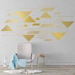 Abstract Wall Art Wall Decal - Gold