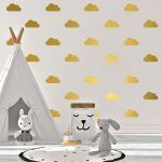 Clouds Wall Decal - Gold Foil