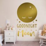 Goodnight Moon Wall Decal - Gold Foil