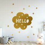 Hello Wall Decal - Gold Foil