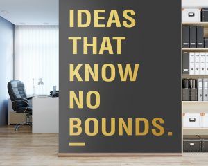 Ideas That Know No Bounds Wall Decal Gold Foill