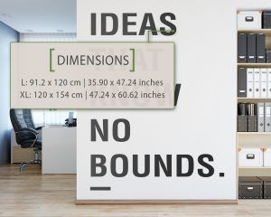Ideas That Know No Bounds Wall Decal Dimensions