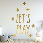 Lets Play Wall Decal - Gold Foil