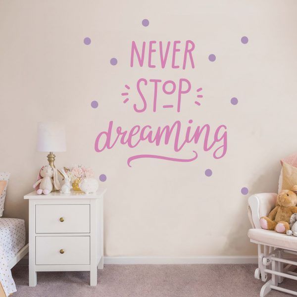 Never Stop Dreaming Wall Decal