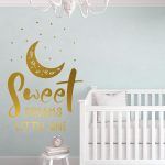 Sweet Dreams Little One Wall Decal Gold Foil