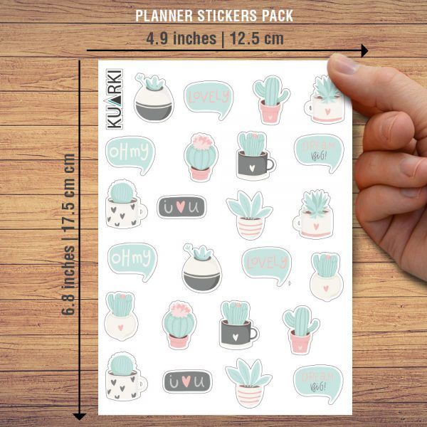 Cactus & Succulents Mockup Stickers Pack