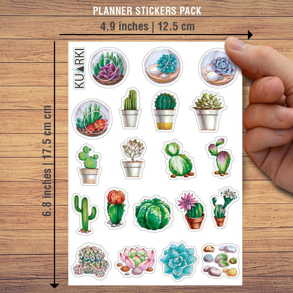 Download Cactus Watercolor Stickers Kuarki Lifestyle Solutions