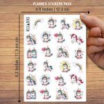 Cute Unicorns Mockup Stickers Pack