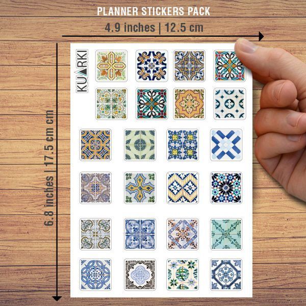 1 Square Tiles Mockup Stickers Pack
