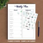 Cactus & Succulents Mockup Stickers Planner
