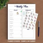 2 Cute Unicorns Mockup Stickers Planner