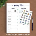 2 Round Tiles Mockup Stickers Planner