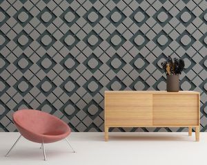 3d Effect Squares Removable Wallpaper