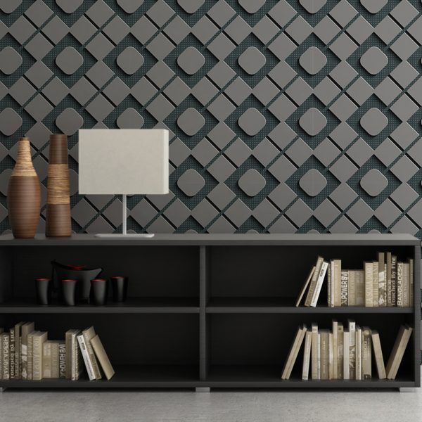 3d Effect Squares Wall Mural