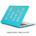 4 Round Tiles Mockup Stickers Laptop