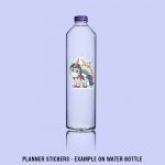 Cute Unicorns Mockup Stickers Water Bottle