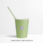 6 Round Tiles Mockup Stickers Paper Cup